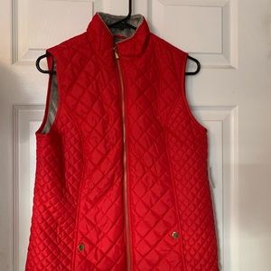 Red Vest, Grey Fur on inside, Tags still on